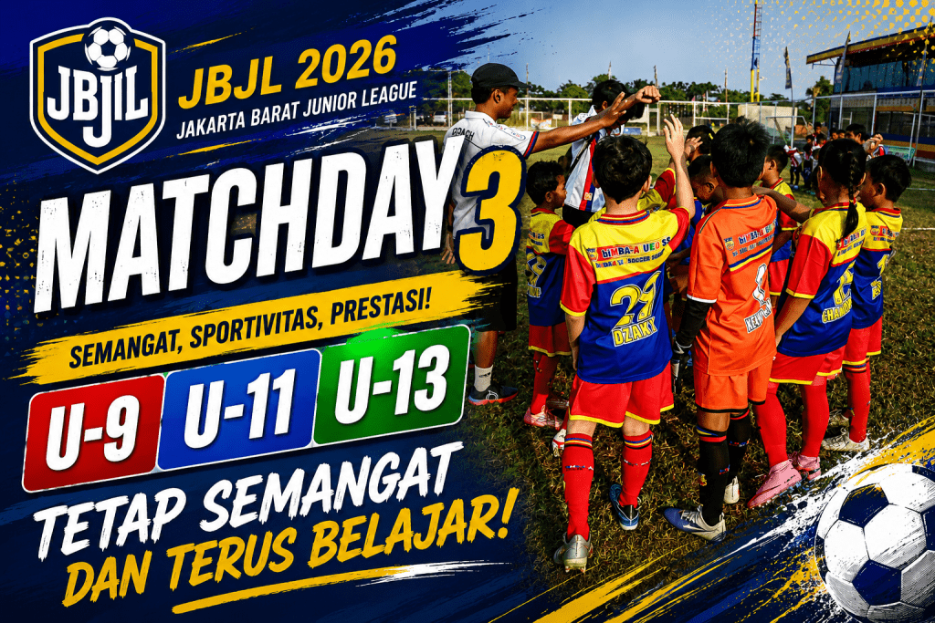 Semangat Juang biMBA AIUEO SS Warnai Matchday Jakarta Barat Junior League 2026 U-9, U-11 & U-13